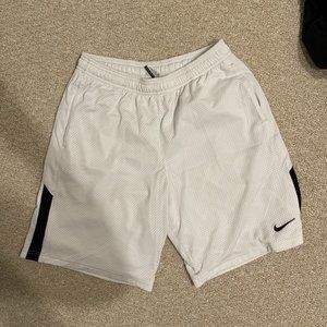 White Nike Dri-Fit Athletic Shorts